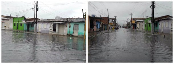 As fortes chuvas que caem em Alagoas deixaram ao menos 40 pessoas desalojadas no município de Marechal Deodoro, município da grande Maceió; ao todo, 111 famílias foram afetadas pelo temporal; muitas foram encaminhadas para abrigos; vários rios já apresentam níveis elevados