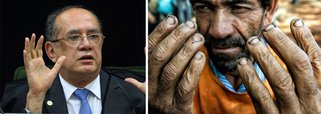 Jornalista Fernando Brito classifica como "cinismo" a declaração do ministro do STF Gilmar Mendes de que faz trabalho 'exaustivo', mas não é 'escravo'; "Comparar seu 'trabalho exaustivo' ao dos pobres viventes enfurnados em galpões ou barracões onde se encontram os ainda muitos brasileiros – e também imigrantes, como os bolivianos – só merece um nome: cinismo", diz Brito; "Gilmar Mendes certamente não é um escravo. Mas porta-se como se fosse senhor destes, que são os brasileiros tratados como se fossem. Ou, quem sabe, com a nova regulamentação do Ministério da Escravatura, digo, do Trabalho, agora são, mesmo"