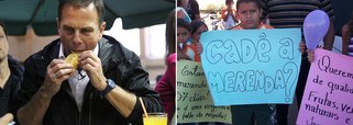 O prefeito de São Paulo, João Doria (PSDB), disse que a falta de merenda nas escolas municipais não significa que ele está cortando, mas "readaptando" a alimentação das crianças; "O programa prevê racionamento apenas no consumo de alimentos que podem fazer mal a saúde se ingeridos em excesso, como doces ou lanches industrializados", escreveu Doria; na semana passada, a professora Marcella Campos, diretora da Apeoesp, fez uma denúncia sobre o racionamento de merenda; o vídeo gerou revolta e provocou uma enxurrada de protestos na página do tucano no Facebook
