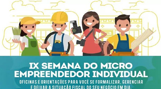 O Sebrae-Ce promove, a partir de hoje, a  IX Edição da Semana do MEI - Microempreendedor Individual, evento, que tradicionalmente mobiliza as unidades do Sebrae no Brasil inteiro. No Ceará, serão desenvolvidas ações em 92 municípios na Região Metropolitana, Cariri, Centro Sul, Ibiapaba, Jaguaribe, Litoral Leste, Maciço de Baturité, Sertão Central, Sertões de Crateús e Inhamuns, Zona Norte, Região de Itapipoca e Fortaleza