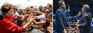 A presidente deposta Dilma Rousseff poderá dar a volta por cima nas eleições de 2018; isso porque ela lidera as pesquisas para o Senado em Minas Gerais e poderá bater, mais uma vez, o senador Aécio Neves (PSDB-MG), que, após ser derrotado por ela na disputa presidencial de 2014, se uniu ao ex-deputado Eduardo Cunha (PMDB-RJ) para golpear a democracia brasileira; Dilma tem 12% das intenções espontâneas e aparece à frente de Aécio, com 10%, que ainda pode desabar com a divulgação de seus grampos com a JBS, em que ele fala em matar o primo Fred Pacheco, que recebeu malas de R$ 2 milhões; outro senador que concorreria com Dilma seria Zezé Perrela (SD-MG), também envolvido no escândalo JBS, uma vez que o dinheiro das malas foi encaminhado a uma das suas empresas