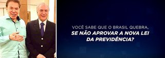 Segundo a Secretaria de Comunicação Social da Presidência da República, não houve contrapartida ou remuneração para produção dos vídeos exibidos pelo SBT em apoio à reforma da Previdência; a assessoria do governo Temer afirmou que Silvio Santos "decidiu apoiar voluntariamente a reforma da Previdência, convencido da importância da pauta"; emissora passou a veicular os vídeos após um jantar entre Temer e Silvio