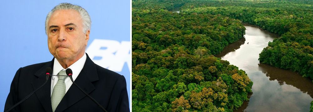 "Um presidente ávido por garantir votos na Câmara que bloqueiem o envio ao Supremo da segunda acusação contra ele da Procuradoria-Geral da República, que está a caminho, volta a alterar normas para a Amazônia. Desta vez, a fim de permitir a entrada de mineradoras em área sensível. Mesmo sem o aval do Ministro do Meio Ambiente, Sarney Filho", diz editorial do jornal