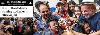 Reportagem do jornal americano aponta que uma metade dos brasileiros quer ver Lula presidente e a outra metade deseja que ele termine na prisão