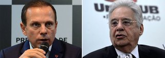 João Doria e Fernando Henrique Cardoso voltam a se estranhar em público; o prefeito de São Paulo respondeu às críticas do ex-presidente dizendo que "FHC precisa sair do apartamento e visitar São Paulo"; na manhã de hoje, o ex-presidente disse que Doria não mudou São Paulo, mas sabe usar muito bem o celular e as redes sociais