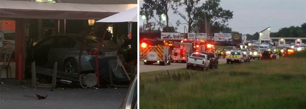 Um carro invadiu nesta segunda-feira a parte externa de uma pizzaria na pequena cidade de Sept-Sorts, a leste de Paris, matando uma menina de 12 anos e ferindo diversas outras pessoas, disse um porta-voz do Ministério do Interior da França; ele afirmou que o motorista foi preso e que indícios iniciais eram de que não foi um ato de terrorismo