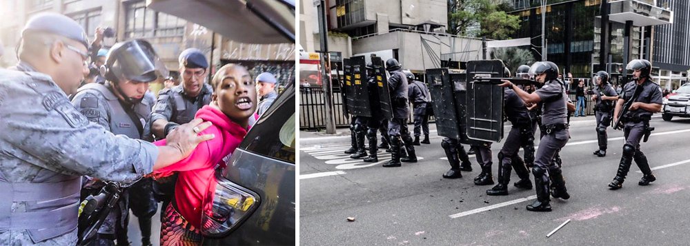 Repressão policial e detenções aconteceram em várias capitais brasileiras; em São Paulo, na região central da cidade, a Polícia Militar tomou o celular de manifestantes e encaminhou vários deles à delegacia; em Nova Iguaçu (RJ), manifestantes relatam invasão do Sindicato dos Comerciários