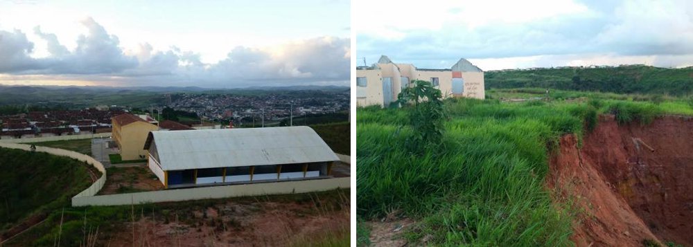 Conjuntos residenciais de Palmares construídos para abrigar vítimas da cheia de 2010, chamados de Quilombo I, II e III, ficam em uma área afastada da cidade, do outro lado da rodovia BR-101, razão pela qual moradores ribeirinhos,criticam os locais escolhidos e pela quals preferem ficar em suas próprias casas; algumas famílias removidas, porém, já enfrentam problemas com a chuva; pelos menos 25 moradias foram condenadas por causa de uma cratera que se abriu no morro do Quilombo II, e que avança com o tempo