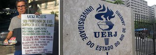 
O professor da UERJ Evandro Brum Pereira, que tem um currículo acadêmico invejável, começou a receber ofertas de emprego do exterior depois que sua foto, com um cartaz em que pedia um trabalho, começou a circular nas redes sociais; a Universidade do Estado do Rio de Janeiro passa por uma grava crise e os funcionários estão com salários atrasados; ele recusou, no entanto, as ofertas: "Eu sou professor com dedicação exclusiva da Uerj. Amo o que faço, amo dar aula. Continuo na Uerj sim. É um apelo que a gente faz: olhem com carinho nossa situação. Tentem solucionar isso o mais rápido possível. Precisamos comer", pediu
