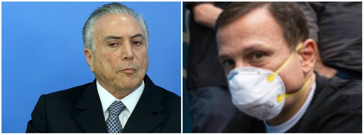 Para o editor do Tijolaço, embora novato na medicina política, o prefeito de São Paulo, João Doria, "talvez ainda não tenha entendido que a febre escaldante de Temer vem de uma infecção e, como infecção, ela contagia e se propaga, sobretudo a quem convive em intimidade – às vezes promiscuidade – com o infeliz paciente que arde. Esquece, também, que foram seus amigos e parceiros (companheiros, ali, é palavra imprópria) de tucanato quem introduziu o vírus"; Doria analisou que o índice de agonia do governo Temer, de 1 a 10, está ligado na escala 8