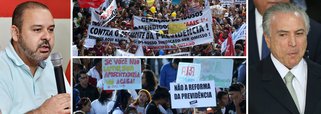 Para reduzir as resistências em sua base, o governo fará novos recuos na proposta de reforma da Previdência, depois das cinco mudanças anunciadas na semana passada. Para o presidente da CUT, Vagner Freitas, estas mudanças pontuais não evitarão a greve geral do dia 28, contra as reformas previdenciária e trabalhista, que vem ganhando adesões de sindicatos de várias categorias. "Não queremos a reforma ligeiramente menos pior. Queremos que o Temer retire a emenda do Congresso e sente-se conosco para negociar com transparência, abrindo honestamente os números da Previdência", diz em conversa com a jornalista Tereza Cruvinel, do 247