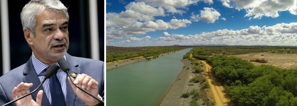 Anúncio do Ministério da Integração Nacional de que irá privatizar as operações da transposição do rio São Francisco, foi duramente atacado pelo líder da oposição no Senado, Humberto Costa (PT-PE); plano do governo Michel Temer é concluir o modelo do negócio em 2018 e fazer com que os Estados beneficiados pelo empreendimento paguem pela água; "A privatização do rio São Francisco atenta contra os interesses da nação e da empresa, cuja democratização nos governos Lula e Dilma minimizaram os efeitos da seca na região. Temer que recupere o Brasil e o tire do banco de feira em que foi colocado", afirmou