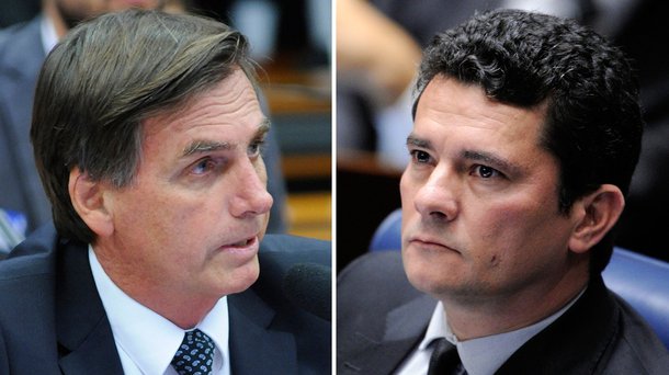 Deputado Jair Bolsonaro (PSC-RJ) ficou no vácuo nesta quinta-feira, 30, ao tentar cumprimentar o juiz federal Sérgio Moro no aeroporto de Brasília; Bolsonaro chegou a bater continência para o juiz, que não estende a mão e passa reto, evitando contato; assista 
