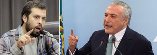 "O pronunciamento do Temer foi lamentável, patético. O medo dele é sair do Palácio do Planalto e ir direto para a prisão. Ele quer tempo para negociar com o Judiciário. Diante disso, teremos uma crise prolongada e não podemos sair das ruas", afirmou Guilherme Boulos, coordenador do MTST, sobre discurso de Michel Temer (PMDB), no qual afirmou que não vai renunciar