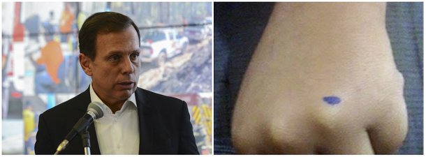 "Gestão Doria marca a mão de crianças pra não repetir merenda. Eleitores deveriam marcar a cara do Doria pra não repetir o erro de elegê-lo", escreve Rosa de Negasaki, no Twitter; o posicionamento veio após sair na imprensa que uma escola municipal de São Paulo adotou a prática de marcar os alunos que comem a merenda para eles não repetirem o lanche, quando são servidos alimentos industrializados