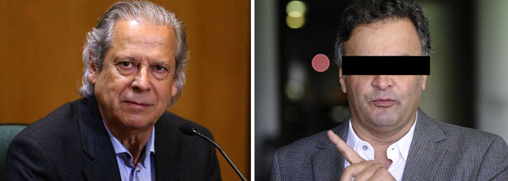 Ministro Gilmar Mendes, do STF, autorizou que o ex-ministro José Dirceu seja ouvido no inquérito que investiga se o senador Aécio Neves, presidente nacional do PSDB, foi beneficiário de propinas do esquema de corrupção na estatal Furnas Centrais Elétricas; segundo os delatores Alberto Yousseff, Delcídio Amaral e o lobista Fernando Moura, Aécio teria participado do esquema, intermediado por meio do ex-diretor Dimas Toledo; Moura afirmou que Aécio levava um terço da propina em Furnas 