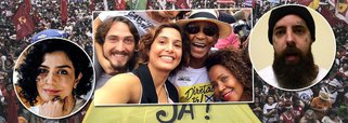 Nas redes sociais, nas ruas, teatros e shows, artistas brasileiros têm se manifestado sobre o atual momento político e defendido eleições diretas como a única saída possível para tirar o Brasil da crise em que se encontra; "A permanência de Michel Temer é insustentável", diz Camila Pitanga; "Nada de indiretas", afirma a atriz Letícia Sabatella; para o músico e ativista Tico Santa Cruz, o País está cansado de polarização; "Está na hora de a gente se unir em torno de uma pauta comum: nosso direito de votar", afirma; veja mais depoimentos de artistas pelas Diretas Já 