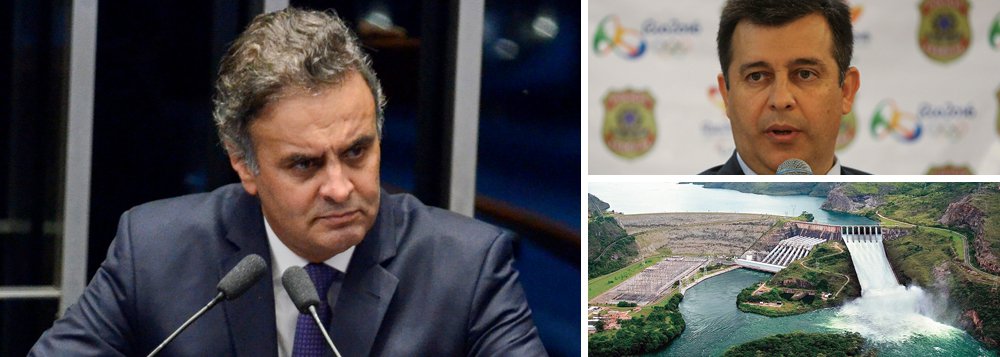Senador afastado Aécio Neves (PSDB) aparece em gravação da operação Patmos, da Polícia Federal, pressionando o diretor-geral da Polícia Federal, Leandro Daiello, para ter acesso a depoimentos que o acusam de ter recebido propina da estatal Furnas Centrais Elétricas; demonstrando irritação com a dificuldade em obter depoimentos do caso Furnas junto à Polícia Federal, Aécio ligou para o chefe da corporação, delegado Leandro Daiello Coimbra, e pediu que marcasse um encontro a fim de tratar do tema que era de seu interesse; "O delegado se negou a entregar à defesa, ontem, a cópia do depoimento que ele já tinha colhido, tá?”, queixou-se Aécio a Daiello; leia íntegra do diálogo