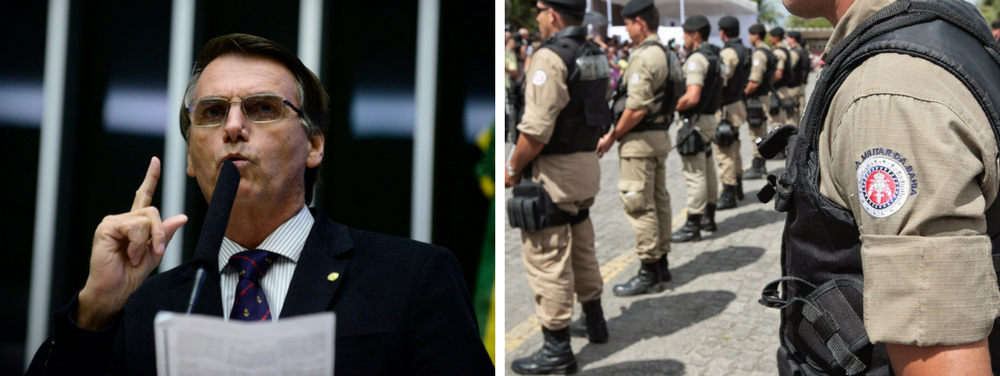 O coletivo de Policiais Baianos Progressistas e Pela Democracia escreveu um manifesto de repúdio ao deputado Jair Bolsonaro, pré-candidato à Presidência em 2018;  "Escolhemos essa profissão para proteger as pessoas — nossas famílias, nossos vizinhos, os cidadãos e as cidadãs do nosso estado —, para cuidar dos outros, para acabar com o medo e não para provocá-lo, para garantir a paz social e não para fazer a guerra. Entendemos que não é abolindo ou desrespeitando os direitos humanos, como pedem alguns demagogos, que vamos reduzir a violência na sociedade; muito pelo contrário", diz o texto