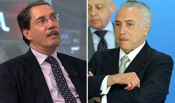 Por-voz do penamento da Globo, o colunista Merval Pereira desmontou o argumento de Michel Temer sobre a gravação em que aparece avalizando uma ação de obstrução da Justiça; "os dois pontos determinantes que dão gravidade à conversa não estão impugnados por nenhum perito: "quando falam sobre a necessidade de manter o ex-presidente da Câmara Eduardo Cunha tranquilo na cadeia e quando Joesley revela que está 'controlando' o juiz e o juiz substituto que tratam de seu processo, além de ter um procurador infiltrado na força-tarefa que o investiga"
