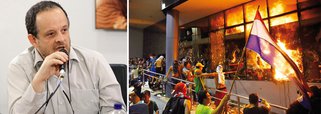 "Nem sempre quando o parlamento queima a coisa é boa. Ou vamos nos esquecer do incêndio no Reichstag? O Partido Liberal, espécie de PSDB local, enlouqueceu e atiçou capangas para cima do Congresso", diz o jornalista Breno Altman, editor do Opera Mundi, ao explicar os recentes conflitos no Paraguai