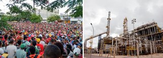 Manifestantes ligados ao Sintepav-PE fizeram uma manifestação em frente à Agência do Trabalho do Cabo de Santo Agostinho, no na região metropolitana, contra a contratação de mão de obra de outros estados para trabalhar nas obras da Refinaria Abreu e Lima (Rnest), que fica no Complexo Portuário e Industrial de Suape; Não vamos aceitar, porque não é justo deixar que venha gente de fora quando há milhares de desempregados aqui", afirmou Rogério Rocha, diretor do Sintepav