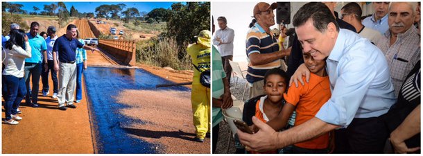 O governador de Goiás, Marconi Perillo, afirmou que os mais de R$ 6 bilhões em investimentos em obras e benefícios estabelecidos pelo Programa Goiás na Frente mostram que o executivo acertou ao enfrentar a crise econômica nacional com medidas duras de austeridade fiscal. "Enfrentamos a crise, fizemos os cortes e Goiás agora vai se transformando num canteiro de obras", disse; segundo Perillo, "muitos Estados não estão tendo dinheiro nem para pagar aposentados e pensionistas ou a folha de pagamento"; "Em Goiás, além de nós mantermos rigorosamente em dia o calendário dos pagamentos dos funcionários, dos pensionistas, dos aposentados, nós agora temos a oportunidade de lançar um amplo programa de investimentos que vai, certamente, contemplar a todos os municípios"