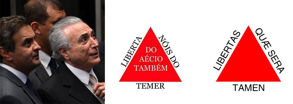 Os mineiros não querem mais a "liberdade, ainda que tardia"; eles gritam agora para se livrar de Aécio Neves e Michel Temer, a dupla que rebaixou o Brasil a um país corrupto, sem instituições e escravocrata