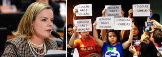 Comissão de Constituição e Justiça do Senado aprovou requerimento da senadora Gleisi Hoffmann (PT-PR) e adiou por 30 dias a votação da Proposta de Emenda à Constituição (PEC 33/2012), que estabelece a punição de menores a partir dos 16 anos por crimes graves