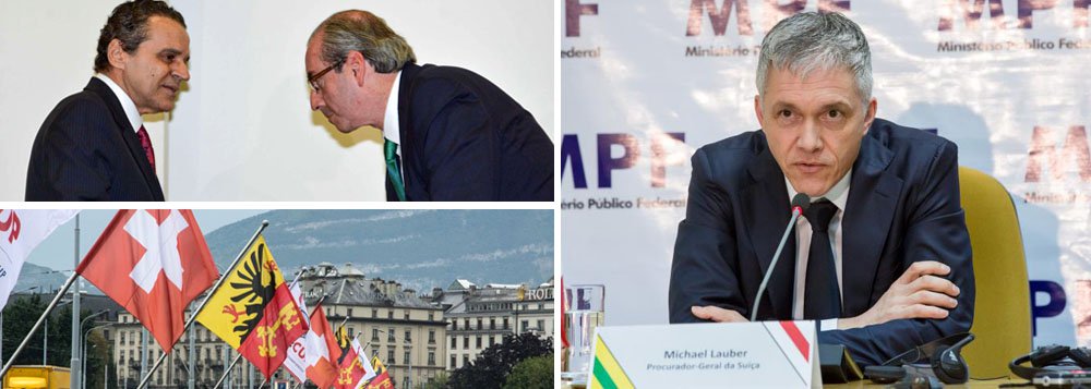 A Procuradoria-Geral da Suíça já confiscou um total de US$ 1 bilhão em ativos ligados às investigações da operação Lava Jato, um aumento em relação aos US$ 800 milhões que tinham sido apreendidos ao longo de 2015, anunciou o órgão nesta quarta-feira; entre os políticos citados como beneficiários de contas secretas na Suíça já foram citados Eduardo Cunha e Henrique Eduardo Alves, dois ex-presidentes da Câmara dos Deputados, que foram articuladores do golpe de 2016 e são aliados próximos de Michel Temer; o anúncio foi feito nesta quarta-feira pelo procurador-geral Michael Lauber