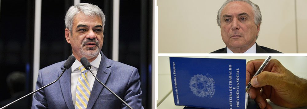 Dados sobre o desemprego mostram que o Nordeste é a região mais prejudicada pela política econômica do governo Michel Temer; de 2015, quando começou o processo de impeachment da presidente Dilma Rousseff (PT), até junho deste ano, 1,9 milhão de nordestinos perderam o emprego; "O Nordeste sempre foi uma região marginalizada pelos governantes brasileiros. Mas, esse cenário começou a mudar nos governos do PT e a Região cresceu como nunca.  Agora, vivemos um retrocesso geral. E a nossa região corre o risco de voltar ser vista com aquele estigma de pobreza, seca e fome", afirmou o líder da oposição no Senado, Humberto Costa (PT-PE)
