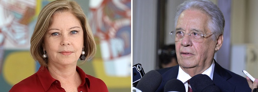Para a colunista, "FHC consegue", ao defender a saída do PSDB do governo Temer, "tripla proeza: aprofunda o racha do PSDB, enfraquece o governo e fortalece o discurso do PT de que fez tudo certo, a culpa de todos os males é de Temer e do PMDB"; para Eliane Cantanhêde, "há um consenso de que derrubar Temer seria jogar o Brasil num buraco ainda mais profundo"