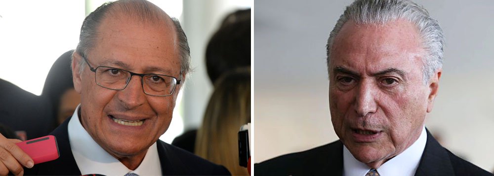 O governador de São Paulo, Geraldo Alckmin, do PSDB, pode estar rifando de vez suas chances de se eleger presidente em 2018, ao manter o apoio a Michel Temer, já denunciado por corrupção, obstrução judicial e também como chefe de quadrilha; "O PSDB vai primeiro analisar tudo isso para depois se posicionar", disse ele