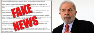 O ex-presidente Luiz Inácio Lula da Silva foi novamente vítima da divulgação de fake news nas redes sociais; cenário da mais recente lorota do gênero envolvendo Lula é uma igreja e o responsável por desancá-lo publicamente teria sido um padre; "Padre interrompe missa ao notar presença de Lula 'Na minha igreja não entra bandido'", é o título do boato. O responsável pela notícia falsa, compartilhada cerca de 65.000 vezes em redes sociais e no WhatsApp, é o site Sociedade Oculta, notório pelas mentiras que publica
