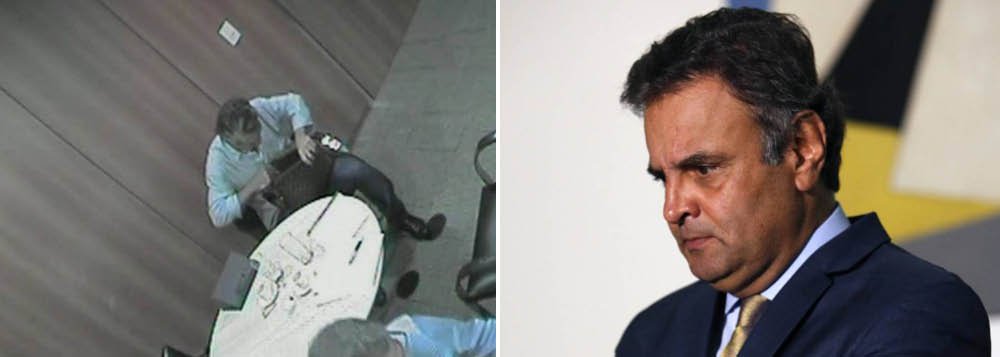 Imagens mostram Frederico Pacheco de Medeiros, primo do senador Aécio Neves (PSDB-MG) que foi preso no último dia 18 na Operação Patmos, recebendo uma mala com R$ 500 mil de Ricardo Saud, executivo da J&amp;F; no vídeo realizado na chamada ação controlada da PF, Fred, como é conhecido, conta o dinheiro numa mesa; para a PF, Aécio era o destinatário do dinheiro