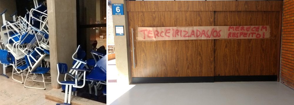 Estudantes da Universidade de Brasília (UnB) ocuparam um prédio da instituição rm protesto contra a demissão de terceirizados e cortes na educação; segudno manifestantes, faltou diálogo na discussão sobre o orçamento da universidade; a UnB acumula um déficit de R$ 100 milhões por causa da queda dos repasses federais