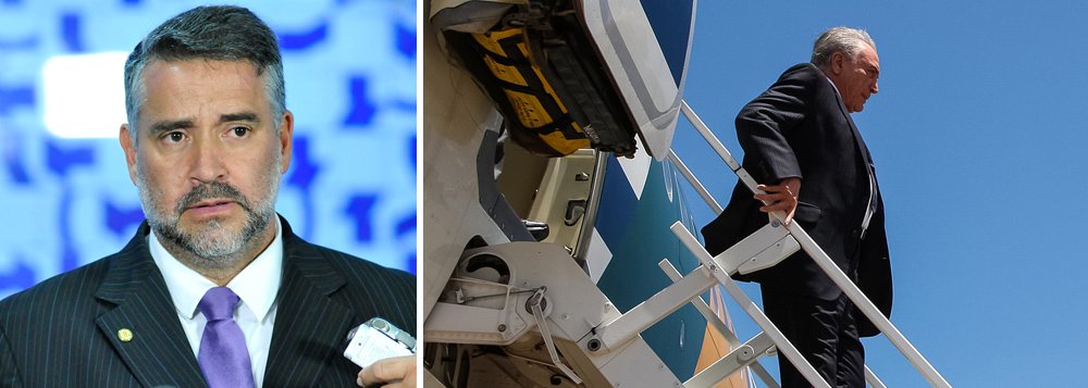 Deputado federal Paulo Pimenta (PT-RS) relembra um caso de 2010, quando o então recém-eleito vice-presidente Michel Temer voou num jatinho para Gramado, Rio Grande do Sul, junto com Marcela e Michelzinho, e depois precisou voar de volta para São Paulo "às pressas", após a notícia de que Orestes Quércia havia falecido; "Em que avião ele viajou? Desafio o Planalto e a PF a responder meus questionamentos, enquanto preparo meu requerimento de informações a PGR e ao próprio Temer", postou Pimenta no Twitter