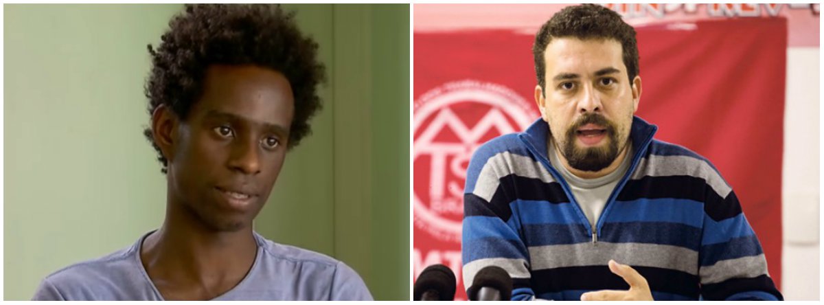 Co-fundador e militante do MTST, do movimento Povo sem Medo e do Vamos, Guilherme Boulos criticou a Polícia Civil de São Paulo, que não viu racismo no caso do ator negro Diogo Cintra, 24, espancado por um grupo que o havia assaltado próximo ao terminal de transporte público Parque Dom Pedro, no centro da capita paulista; "Um racismo depois do outro: Polícia Civil de SP não caracteriza racismo no caso do ator negro espancado por seguranças de terminal de ônibus após ser 'confundido com ladrão'. Ato racista, investigação racista", escreveu Boulos em no Twitter; a delegada Gabriela Pereira, que investiga o caso, não descarta a possibilidade de outros funcionários do terminal estarem envolvidos