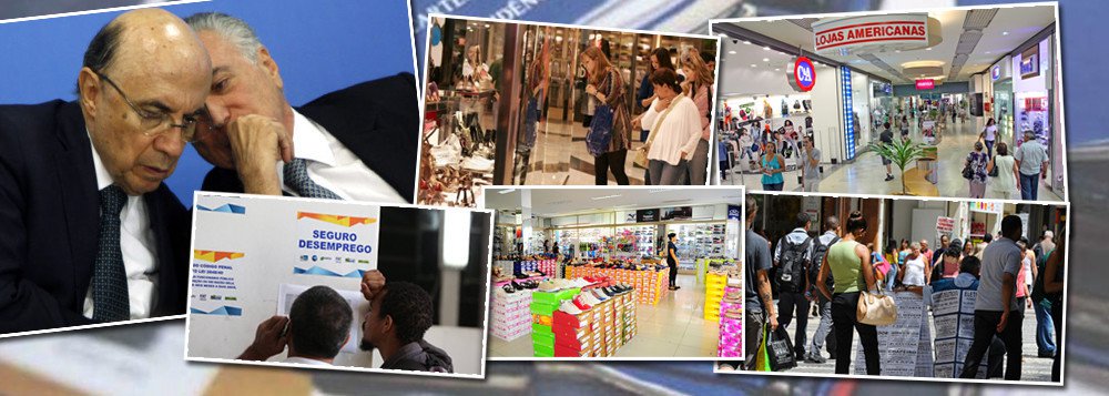 Levantamento aponta que 50% dos consumidores brasileiros atrasaram as parcelas de empréstimos ou financiamentos no mês de agosto; desse total, 34% tiveram atrasos ao longo do contrato e 16% estavam com parcelas pendentes no mês, segundo dados do SPC Brasil e da CNDL; nas lojas, considerando apenas quem tentou fazer compra parcelada, 63% tiveram o crédito negado, sendo o motivo principal a inadimplência (24%), seguida por renda insuficiente (11%); política econômica do governo Michel temer já deixou mais de 13 milhões de desempregados, além de quebrar setores da indústria e do varejo
