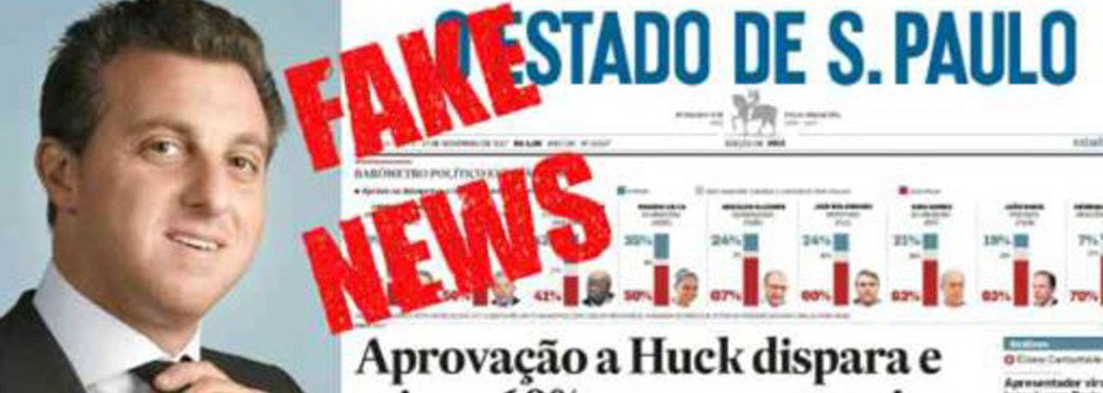 "Suicídio em massa no Estadão", postou o DCM no Facebook sobre a notícia de que Luciano Huck desistirá oficialmente da candidatura à presidência nesta segunda-feira 27; a ironia faz referência à manchete Fakenews do jornal, que usou dados de uma pesquisa para forçar um apoio inexistente a Huck; nada adiantou