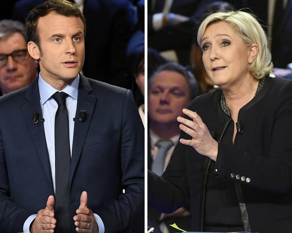 Favorito à eleição presidencial da França, o candidato de centro Emmanuel Macron e sua rival de extrema-direita Marine Le Pen trocaram farpas em Paris neste Dia do Trabalho, quando a campanha eleitoral mais crucial do país em décadas entrou em sua semana final; Macron tentou pintar a líder do partido Frente Nacional como extremista pelo terceiro dia consecutivo, enquanto Le Pen o retratou como um clone do impopular presidente socialista em fim de mandato, François Hollande, para o qual ele trabalhou como ministro da Economia entre 2014 e 2016