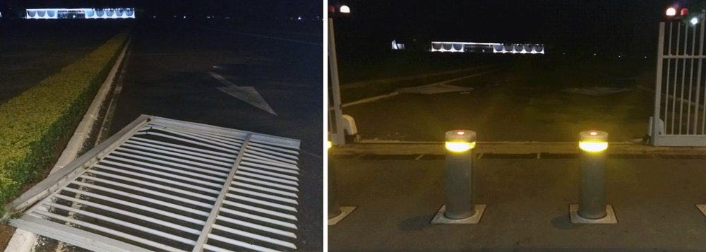 Residência oficial da presidência da República sofreu uma tentativa de invasão na noite desta quarta-feira (28) e teve um dos portões derrubado; segundo testemunhas, houve tiroteio e a polícia de Brasília isolou o local após o incidente