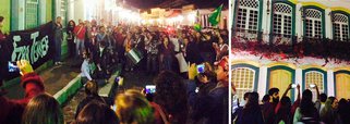 Manifestantes fizeram na noite dessa quinta-feira, 18, em São João del Rey, um protesto em frente ao Solar dos Neves, famoso casarão da família de Tancredo; grupo armou uma fogueira e queimaram um boneco com a imagem do senador afastado. Um deles estampava das frases mais emblemáticas da conversa em que Aécio pediu R$ 2 milhões ao dono da JBS para pagar a sua defesa na Lava Jato: "Tem que ser um que a gente mata ele antes de fazer delação"