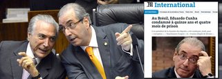 Segundo o respeitado jornal francês, mesmo condenado a 15 anos de prisão, o ex-presidente da Câmara Eduardo Cunha (PMDB) ainda pode protagonizar novas polêmicas e reviravoltas, se resolver colaborar com a justiça e entregar 'cúmplices' — o que poderia comprometer Michel Temer, também alvo da Operação Lava Jato