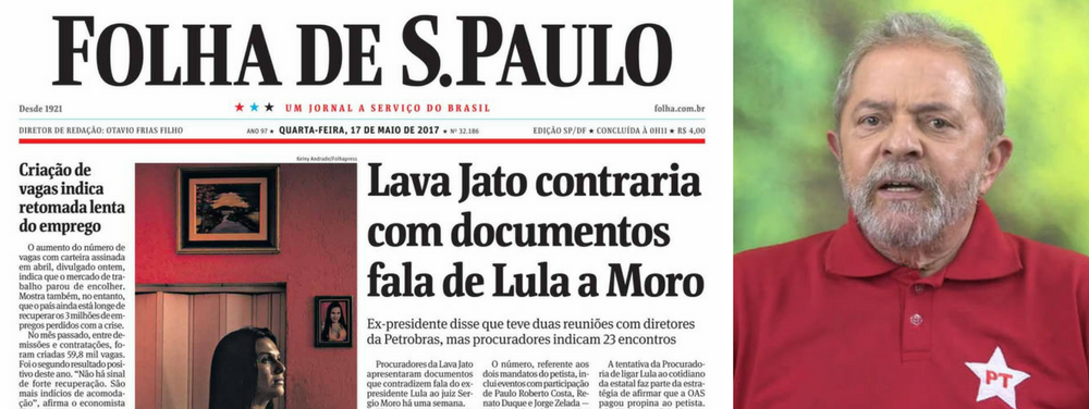 Manchete sensacionalista da Folha trata como provas contra o ex-presidente Lula sua participação em eventos que contaram com a presença de ex-diretores da estatal; o mais grave é que a própria Petrobras, sob a gestão de Pedro Parente, indicado ao cargo pelo PSDB, atua como assistente de acusação no processo contra Lula