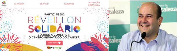 Considerado o segundo maior do Brasil, o Réveillon de Fortaleza terá um diferencial solidário, este ano. A Prefeitura quer sensibilizar quem vai  participar da festa da chegada do Ano Novo para contribuir com a campanha "Réveillon Solidário Fortaleza". A campanha será lançada oficialmente, nesta segunda-feira (18), em coletiva de imprensa, na sede da Associação Peter Pan, instituição que será beneficiada este ano