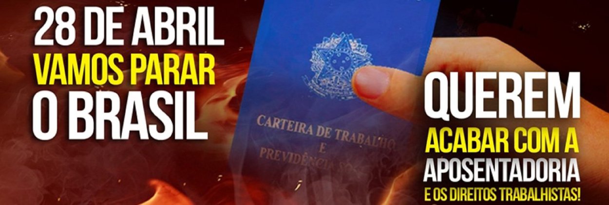 Com o apoio dos mais diversos segmentos da sociedade, entre eles a igreja católica que tem se manifestado, através de vários de seus representantes, é cada vez maior a adesão à greve geral marcada para o dia 28, organizada pelas principais centrais sindicais do Brasil. A greve geral faz parte da luta contra o fim da aposentadoria, o fim dos direitos trabalhistas, contra a terceirização e precarização do trabalho e contra todos os desmontes que estão sendo promovidos pelo governo de Michel Temer. No Ceará, a mobilização é muito forte, tanto em Fortaleza como no interior, onde movimentos sociais de vários municípios também organizam a paralisação