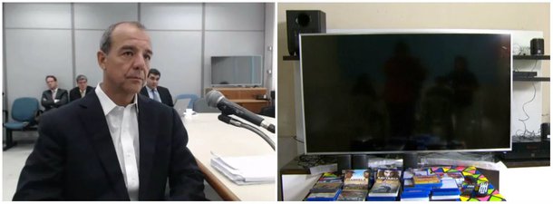 Promotores do MP-RJ vão à cadeia pública José Frederico Marquês, em Benfica, Zona Norte do Rio, para investigar regalias do ex-governador Sérgio Cabral; o peemedebista está sendo investigado pelos crimes contra a administração e falsidade ideológica no caso da sala de cinema que estava sendo montada dentro do presídio; uma televisão de 65 polegadas que custou R$ 7 mil e com vários títulos de filmes disponíveis para os presidiários