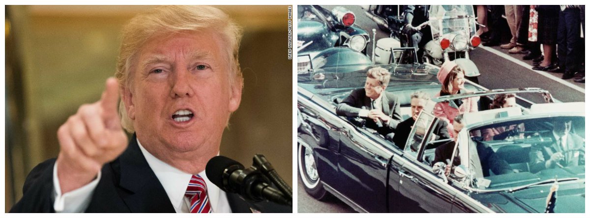 Presidente dos EUA, Donald Trump, e John Fitzgerald Kennedy .2