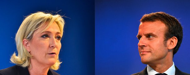 Marine Le Pen e Emmanuel Macron